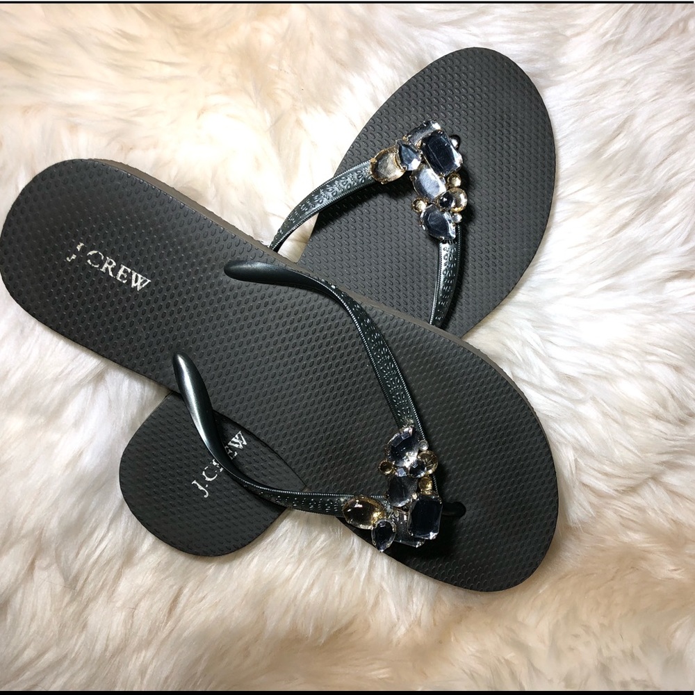 Jeweled Flip Flops